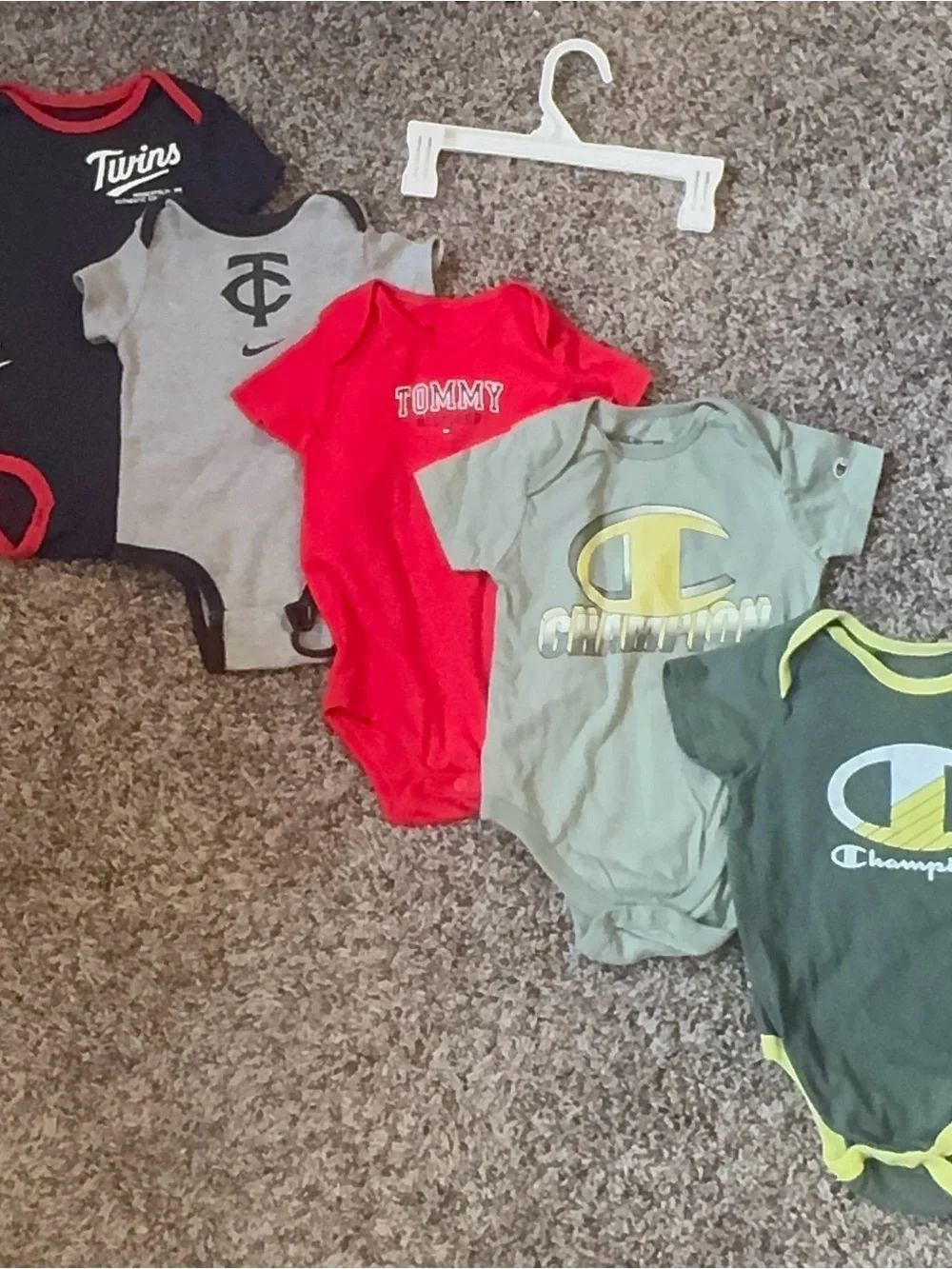 Baby Boy Bodysuit Lot 18M 24M Nike Twins Champion Tommy Hilfiger 5-Piece Set